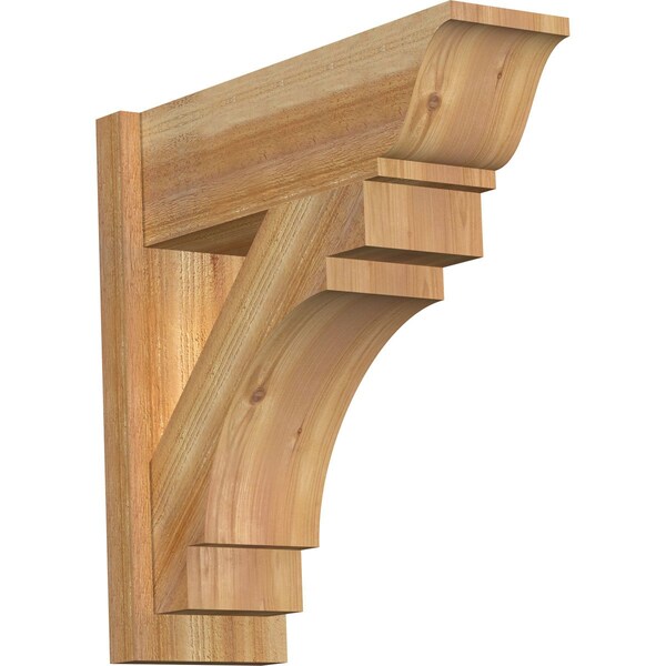 Ekena Millwork Merced Rough Sawn Traditional Outlooker, Western Red Cedar, 8"W x 24"D x 24"H OUT08X24X24MRC01RWR - main